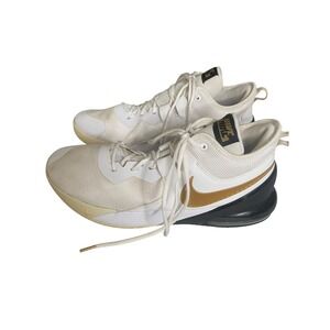 Nike Air Max Infuriate III Low Mens Sneakers Size 13 White Gold Athletic Shoes C